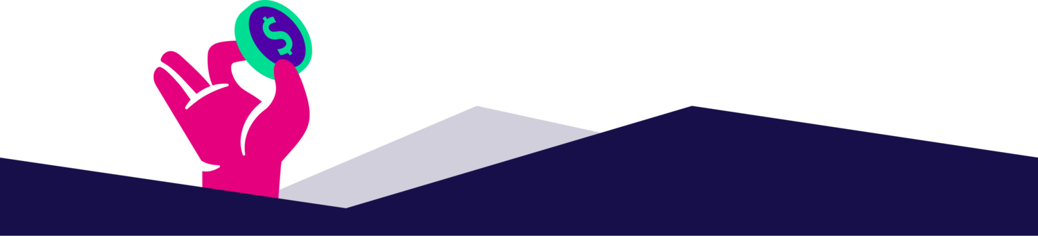 Mão com trevo - Imagem de fundo do rodapé